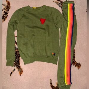 Aviator Nation Green Sweatset